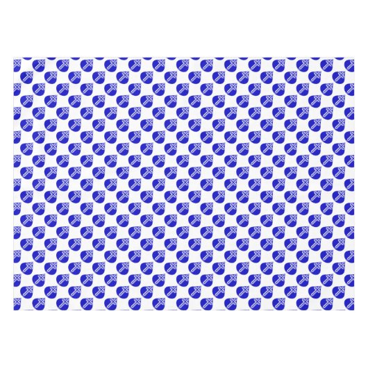Traandrop Kruis op Blauw Tafelkleed (Voorkant (Horizontaal))