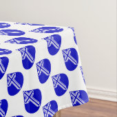Traandrop Kruis op Blauw Tafelkleed (Voorbeeld)