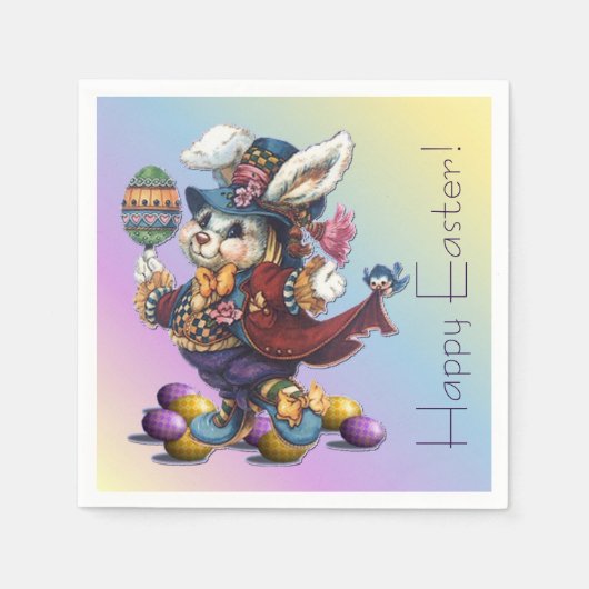  traangas paasbunny Napkins Servet (Voorkant)