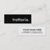traattorie. mini visitekaartje (Voorkant / Achterkant)