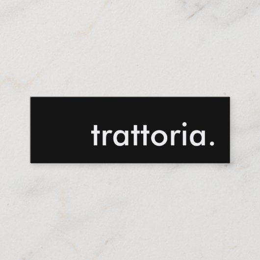 traattorie. mini visitekaartje (Voorkant)