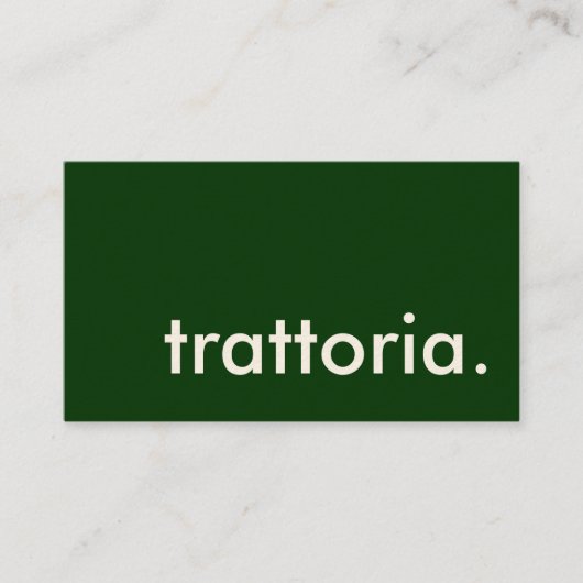 traattorie. visitekaartje (Voorkant)
