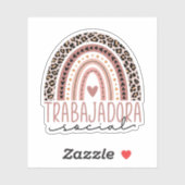 Trabajadora Sociaal, Latina Sociaal werker Sticker (Vel)