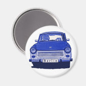 Trabant Auto in Blauw, Berlijn Magneet (Voorkant / Achterkant)