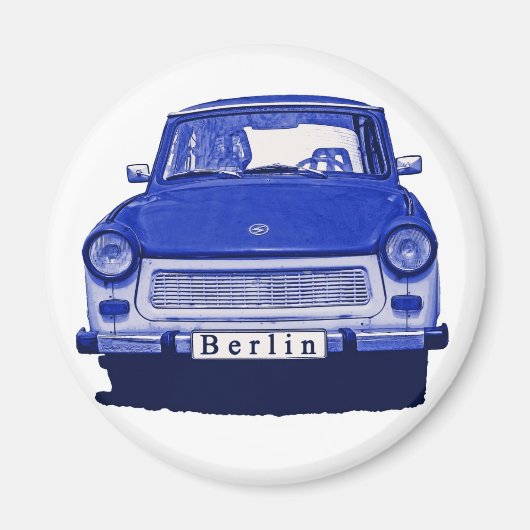 Trabant Auto in Blauw, Berlijn Magneet (Voorkant)