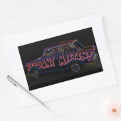 Trabant Auto Te Huur(Mieten), Zwart Terug Rechthoekige Sticker (Envelop)