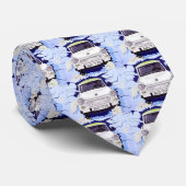 Trabant Car, Bleek Blue, Berlijnse muur Stropdas (Opgerold)