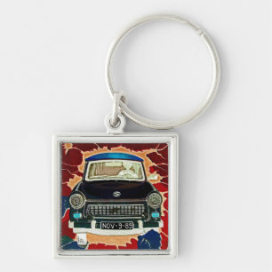 Trabant Car, Browns and Reds, Berlijnse muur Sleutelhanger