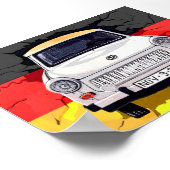 Trabant Car en German Flag, Berlin Wall Poster (Hoek)