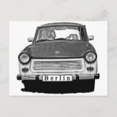 Trabant Car Front, Black and White, Berlijn Briefkaart (Voorkant)