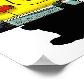 Trabant Car Front, Blue & Yellow, Berlijn Poster (Hoek)