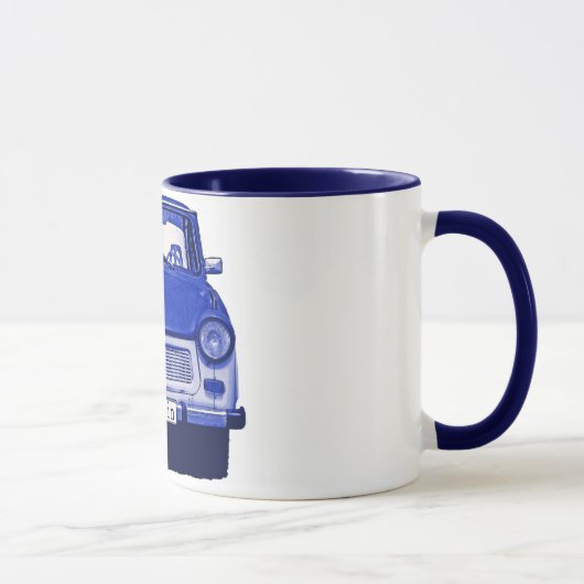 Trabant Car in Blue, Berlijn Mok (Rechts)