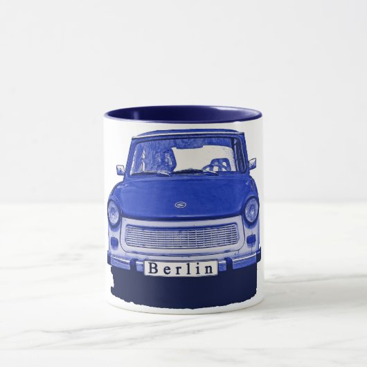 Trabant Car in Blue, Berlijn Mok (Midden)