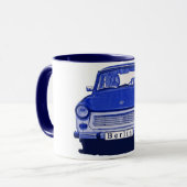 Trabant Car in Blue, Berlijn Mok (Voorkant links)