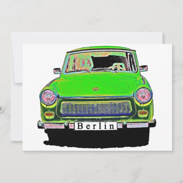 Trabant Car in Green, Berlijn (Voorkant)