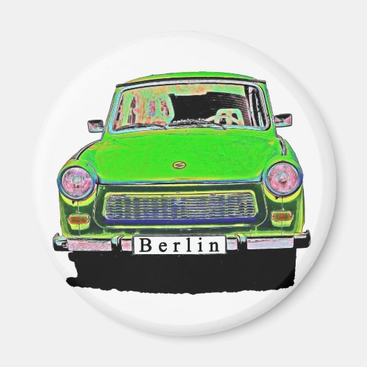 Trabant Car in Green, Berlijn Magneet (Voorkant)