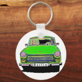 Trabant Car in Green, Berlijn Sleutelhanger (Voorkant)