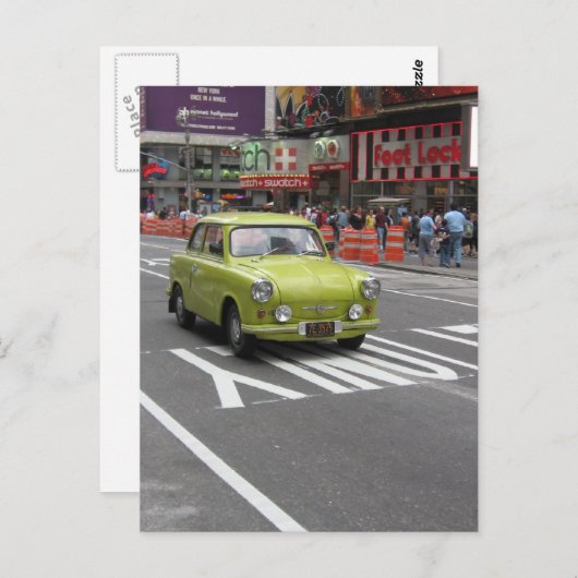 Trabant in Manhattan Briefkaart (Voorkant / Achterkant)