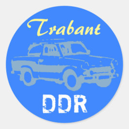 Trabantdesign DDR Ronde Sticker