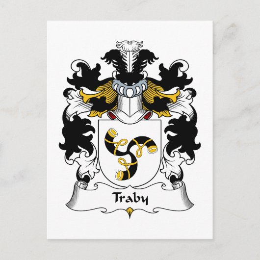 Traby Family Crest Briefkaart (Voorkant)
