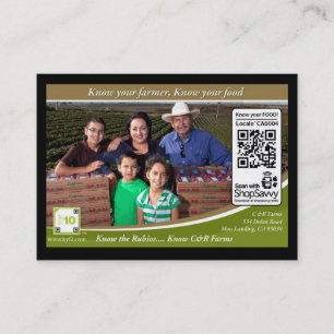Traceable Shelftalker met QR-code (onafhankelijk B Visitekaartje