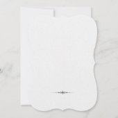  tracery minimalistische eenvoudige bruiloft kaart (Achterkant)