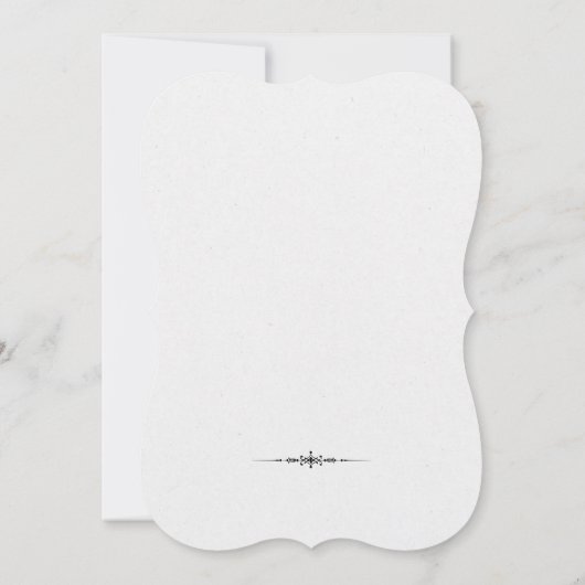 tracery minimalistische eenvoudige bruiloft kaart (Achterkant)