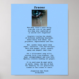 Traces Poetry-Poster Poster
