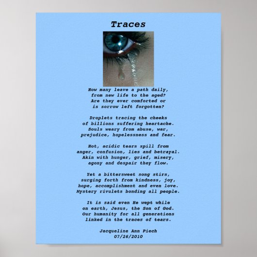 Traces Poetry-Poster Poster (Voorkant)