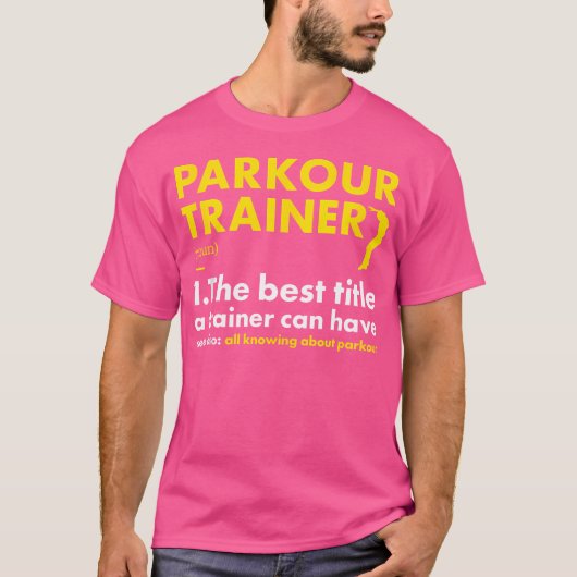 Traceur Trainer Definition Parkour T-shirt (Voorkant)