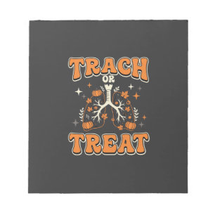 Trach of Behandel Halloween Ademhalingsontwerp Notitieblok