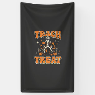 Trach of Behandel Halloween Ademhalingsontwerp Spandoek