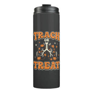 Trach of Behandel Halloween Ademhalingsontwerp Thermosbeker