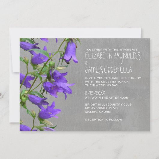 Trachelium Wedding Invitations Kaart (Voorkant)