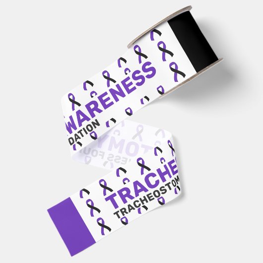 Tracheostomie bewustzijnspatroonlint grosgrain lint (Achterkant)