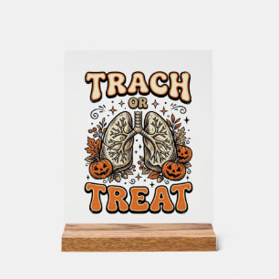 Tracheostomie Halloween Verpleegster Trick Or Trea Acryl Bord
