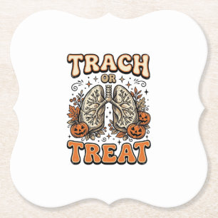 Tracheostomie Halloween Verpleegster Trick Or Trea Kartonnen Onderzetters
