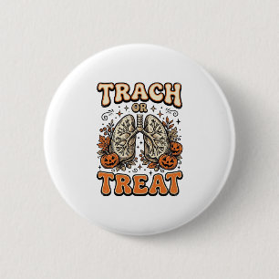 Tracheostomie Halloween Verpleegster Trick Or Trea Ronde Button 5,7 Cm