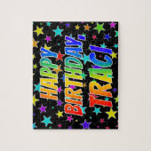 "TRACI" First Name, Fun "HAPPY BIRTHDAY" Legpuzzel (Verticaal)