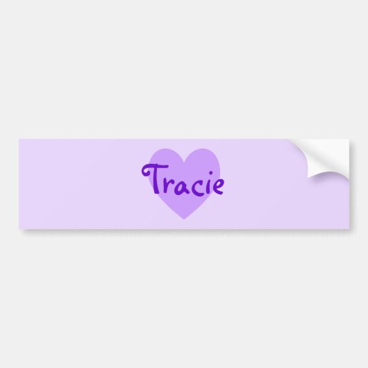 Tracie in Paars Bumpersticker (Voorkant)