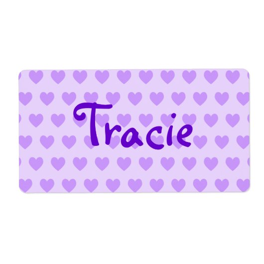 Tracie in Paars Etiket (Voorkant)