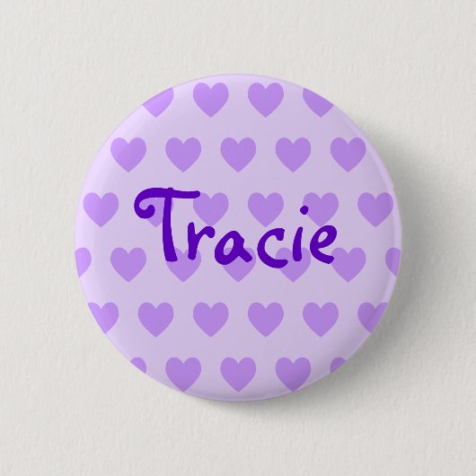 Tracie in Paars Ronde Button 5,7 Cm (Voorkant)