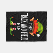 Track And Field Elf Group Funny Christmas Pajama P Fleece Deken (Voorkant (Horizontaal))