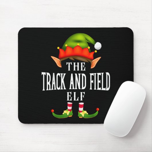 Track And Field Elf Group Funny Christmas Pajama P Muismat (Met muis)
