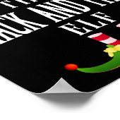 Track And Field Elf Group Funny Christmas Pajama P Poster (Hoek)