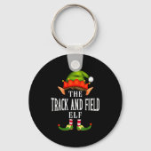 Track And Field Elf Group Funny Christmas Pajama P Sleutelhanger (Voorkant)