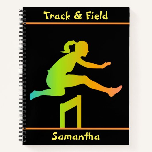 Track and Field Spiral Notitieboek (Voorkant)