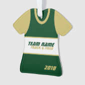 Track and Field Team Running Shirt Ornament (voorkant)