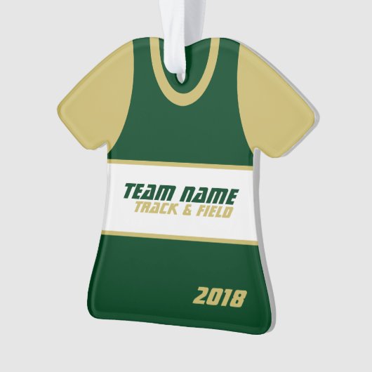 Track and Field Team Running Shirt Ornament (voorkant)