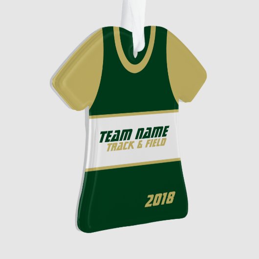 Track and Field Team Running Shirt Ornament (voorkant)